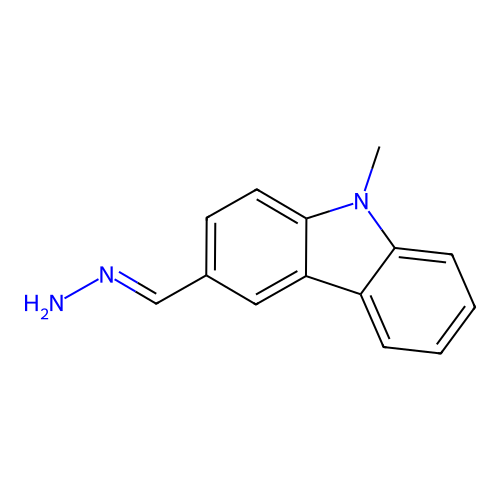 9H-Carbazole-3-carboxaldehyde, 9-methyl-, hydrazone structure