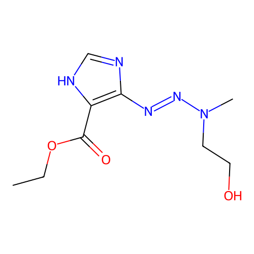 ethyl 4-[[2-hydroxyethyl(methyl)amino]diazenyl]-1H-imidazole-5-carboxylate structure