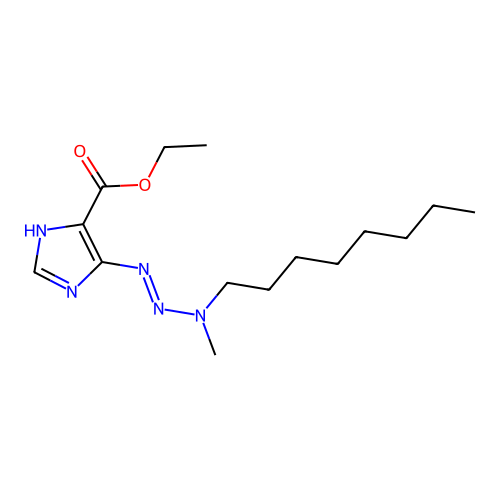 ethyl (5E)-5-[(methyl-octyl-amino)hydrazinylidene]imidazole-4-carboxylate structure