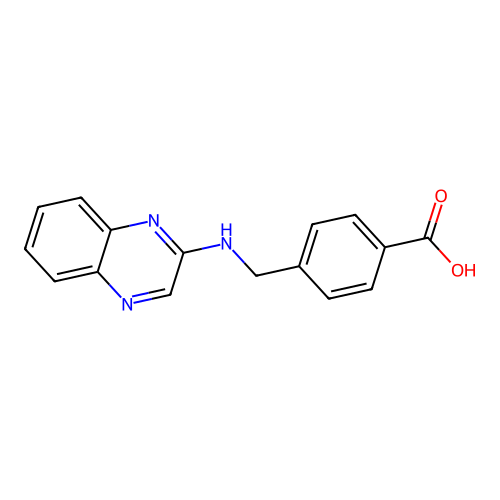 4-[(Quinoxalin-2-ylamino)methyl]benzoic acid structure