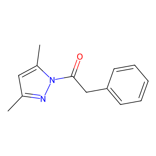 1-(3,5-Dimethylpyrazol-1-yl)-2-phenylethanone structure