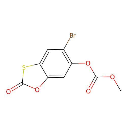 5-Bromo-2-oxo-1,3-benzoxathiol-6-yl methyl carbonate structure