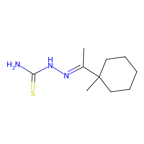 (2E)-2-[1-(1-methylcyclohexyl)ethylidene]hydrazinecarbothioamide structure