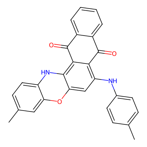 3-methyl-7-[(4-methylphenyl)amino]-8H-naphtho[2,3-a]phenoxazine-8,13(14H)-dione structure