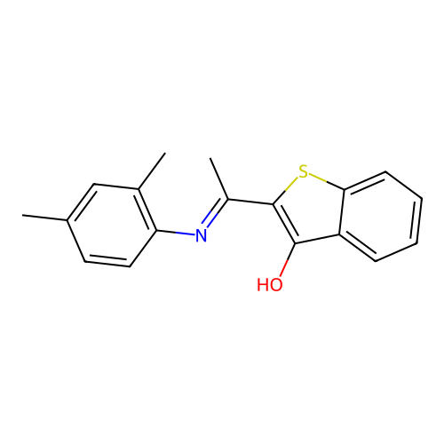 2-{1-[(2,4-dimethylphenyl)amino]ethylidene}-1-benzothiophen-3(2H)-one structure