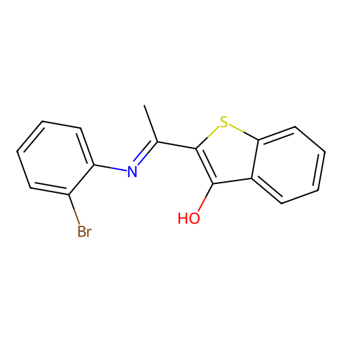 (Z)-2-(1-((2-bromophenyl)amino)ethylidene)benzo[b]thiophen-3(2H)-one structure