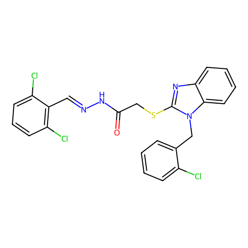 C23H17Cl3N4OS structure