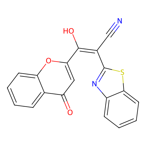 2-(1,3-Benzothiazol-2-yl)-3-hydroxy-3-(4-oxochromen-2-yl)prop-2-enenitrile structure