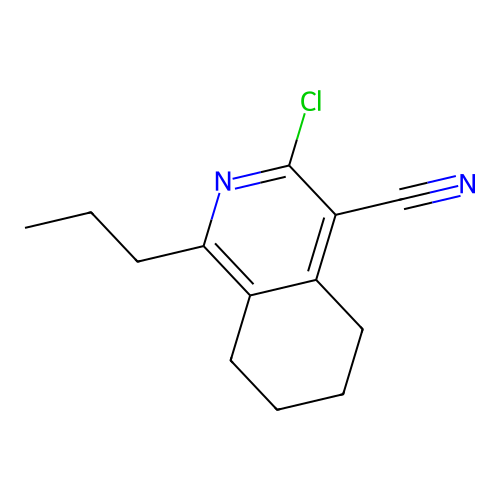 3-Chloro-1-propyl-5,6,7,8-tetrahydroisoquinoline-4-carbonitrile structure