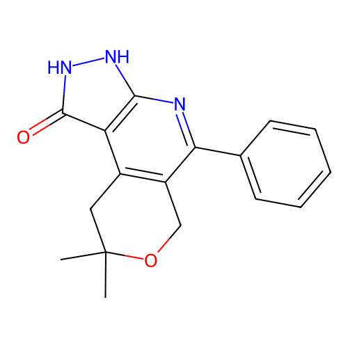 8,8-Dimethyl-5-phenyl-3,6,8,9-tetrahydropyrano[4,3-d]pyrazolo[3,4-b]pyridin-1-ol structure