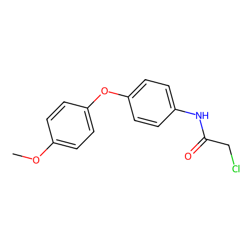 2-chloro-N-[4-(4-methoxyphenoxy)phenyl]acetamide structure
