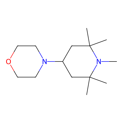 4-(1,2,2,6,6-Pentamethyl-4-piperidinyl)morpholine structure