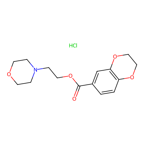 2-Morpholinoethyl 2,3-dihydrobenzo[b][1,4]dioxine-6-carboxylate hydrochloride structure