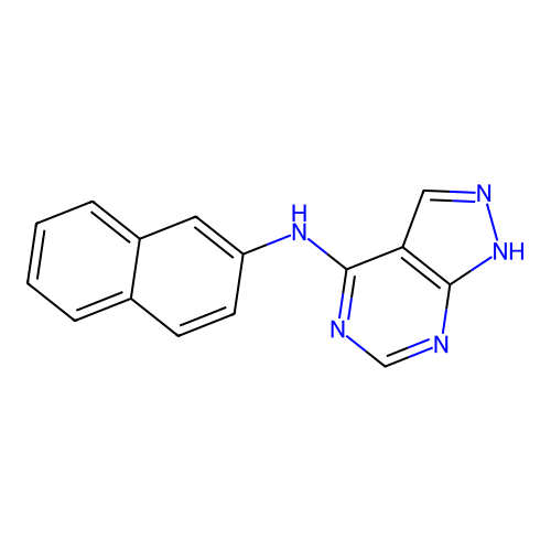 N-(naphthalen-2-yl)-1H-pyrazolo[3,4-d]pyrimidin-4-amine structure