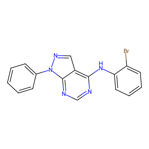 N-(2-bromophenyl)-1-phenylpyrazolo[3,4-d]pyrimidin-4-amine structure