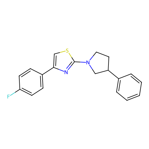4-(4-Fluorophenyl)-2-(3-phenylpyrrolidin-1-yl)-1,3-thiazole structure