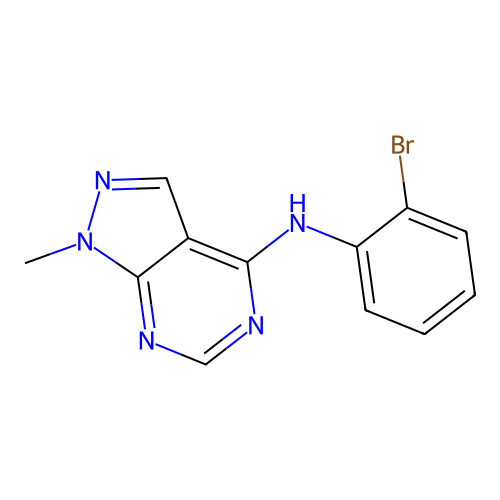 N-(2-bromophenyl)-1-methyl-1H-pyrazolo[3,4-d]pyrimidin-4-amine structure