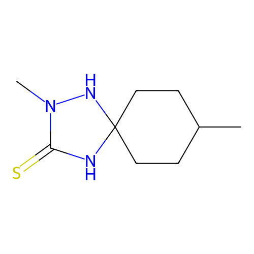 2,8-Dimethyl-1,2,4-triazaspiro[4.5]decane-3-thione structure