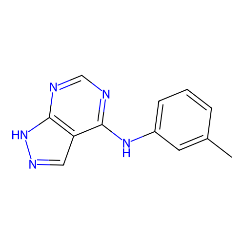 N-(3-methylphenyl)-1H-pyrazolo[3,4-d]pyrimidin-4-amine structure