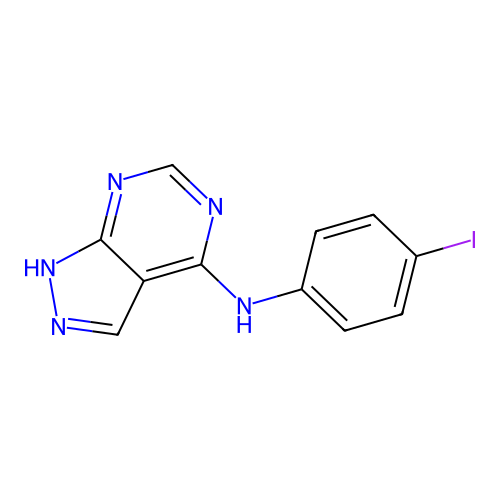 N-(4-iodophenyl)-1H-pyrazolo[3,4-d]pyrimidin-4-amine structure