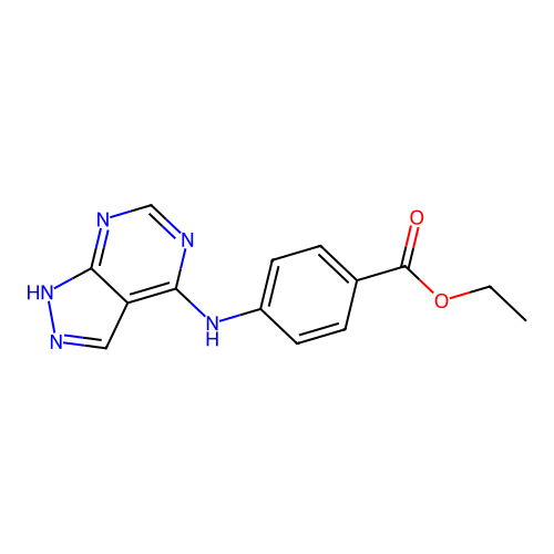 ethyl 4-(1H-pyrazolo[3,4-d]pyrimidin-4-ylamino)benzoate structure