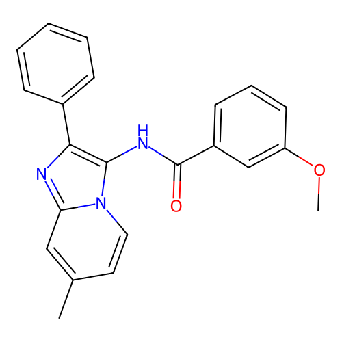 3-methoxy-N-(7-methyl-2-phenylimidazo[1,2-a]pyridin-3-yl)benzamide structure