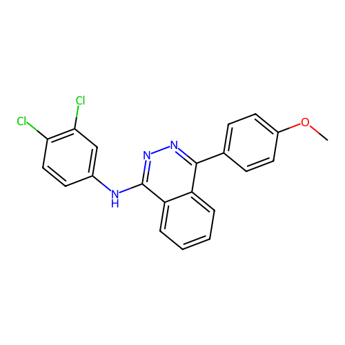 N-(3,4-dichlorophenyl)-4-(4-methoxyphenyl)phthalazin-1-amine structure