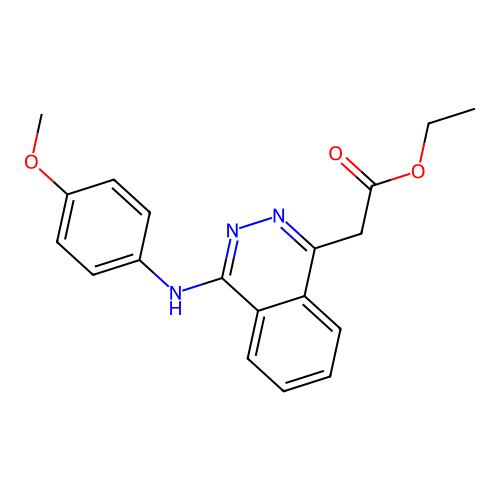 Ethyl [4-(4-methoxyanilino)phthalazin-1-yl]acetate structure