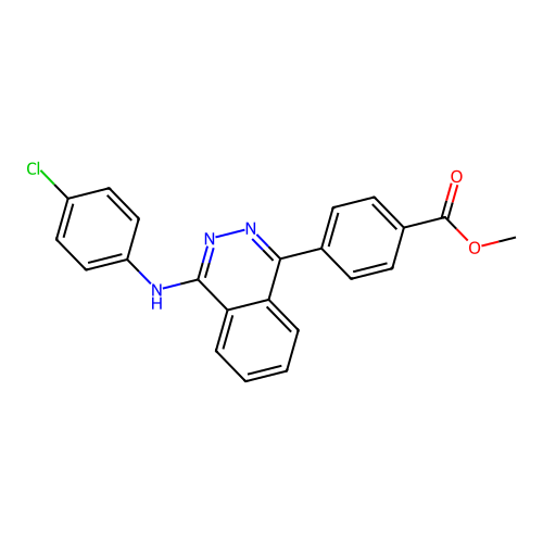 Methyl 4-{4-[(4-chlorophenyl)amino]phthalazin-1-yl}benzoate structure