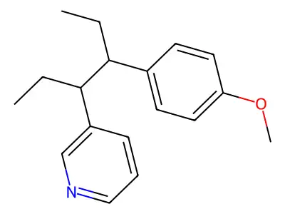 Pyridine, 3-(alpha,beta-diethyl-p-methoxyphenethyl)- structure