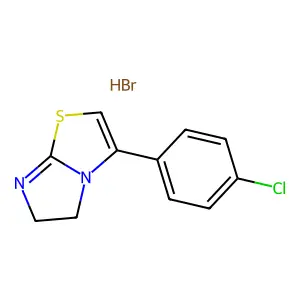 7H-Imidazo(2,1-b)thiazol-1-ium, 5,6-dihydro-3-(p-chlorophenyl)-, bromide structure