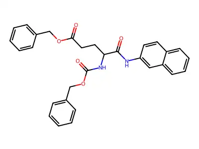 Carbobenzyloxyglutamic acid gamma-benzyl ester 2-naphthylamide structure