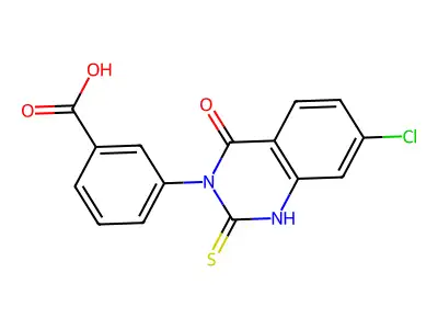 3-(7-chloro-4-oxo-2-sulfanylidene-1H-quinazolin-3-yl)benzoic Acid structure