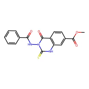 methyl 3-benzamido-4-oxo-2-sulfanylidene-1H-quinazoline-7-carboxylate structure