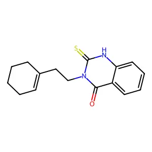 3-[2-(Cyclohex-1-en-1-yl)ethyl]-2-sulfanyl-3,4-dihydroquinazolin-4-one structure