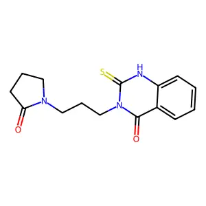 3-[3-(2-oxopyrrolidin-1-yl)propyl]-2-thioxo-2,3-dihydroquinazolin-4(1H)-one structure