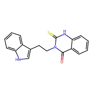 2,3-Dihydro-3-[2-(1H-indol-3-yl)ethyl]-2-thioxo-4(1H)-quinazolinone structure
