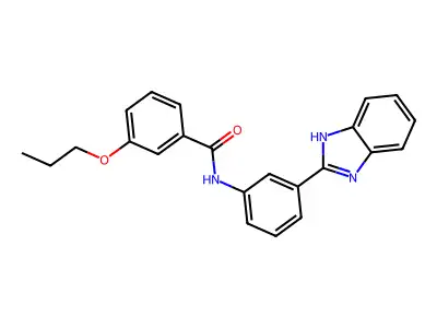 N-[3-(1H-benzimidazol-2-yl)phenyl]-3-propoxybenzamide structure