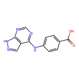 4-(1H-pyrazolo[3,4-d]pyrimidin-4-ylamino)benzoic acid structure
