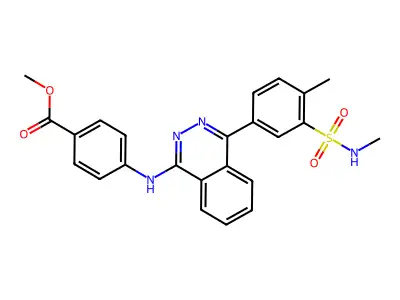 Methyl 4-({4-[4-methyl-3-(methylsulfamoyl)phenyl]phthalazin-1-yl}amino)benzoate structure