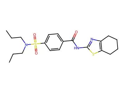 4-(dipropylsulfamoyl)-N-(4,5,6,7-tetrahydro-1,3-benzothiazol-2-yl)benzamide structure