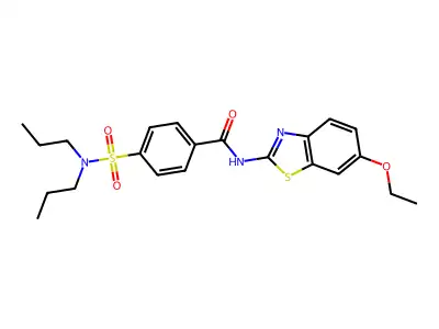 4-(dipropylsulfamoyl)-N-(6-ethoxy-1,3-benzothiazol-2-yl)benzamide structure