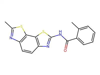 2-methyl-N-(7-methyl-[1,3]thiazolo[4,5-g][1,3]benzothiazol-2-yl)benzamide structure