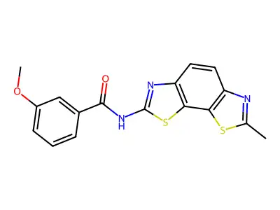 3-methoxy-N-(7-methyl-[1,3]thiazolo[4,5-g][1,3]benzothiazol-2-yl)benzamide structure