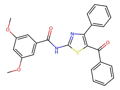 N-(5-benzoyl-4-phenyl-1,3-thiazol-2-yl)-3,5-dimethoxybenzamide structure
