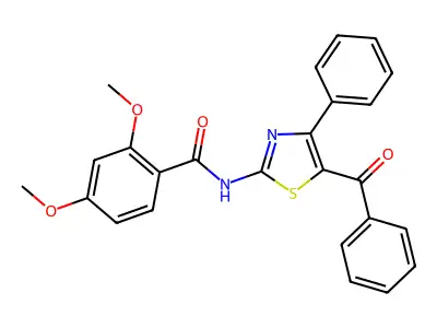 N-(5-benzoyl-4-phenyl-1,3-thiazol-2-yl)-2,4-dimethoxybenzamide structure