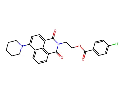 2-(1,3-Dioxo-6-piperidin-1-ylbenzo[de]isoquinolin-2-yl)ethyl 4-chlorobenzoate structure