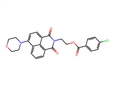 2-(6-Morpholin-4-yl-1,3-dioxobenzo[de]isoquinolin-2-yl)ethyl 4-chlorobenzoate structure