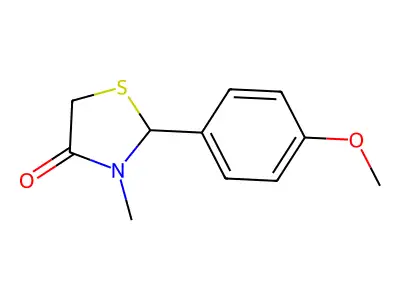 2-(4-Methoxyphenyl)-3-methyl-1,3-thiazolidin-4-one structure