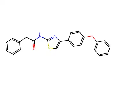 N-[4-(4-phenoxyphenyl)-1,3-thiazol-2-yl]-2-phenylacetamide structure